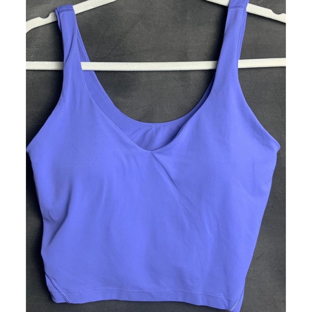 Lululemon Align Tank Top 8 Purple Nulu Cropped Yoga Gym Built-in Shelf Bra